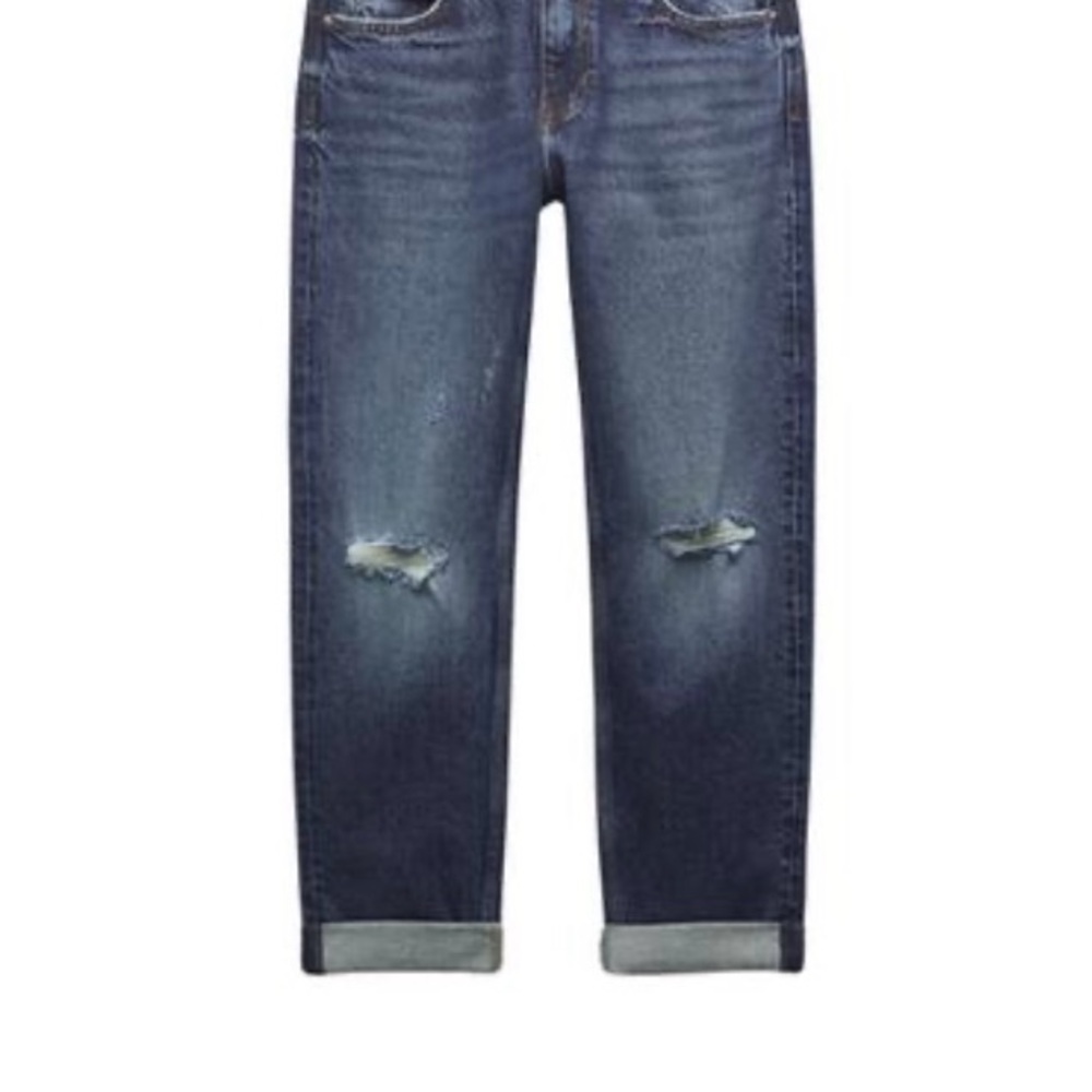 Distressed Blue Jeans